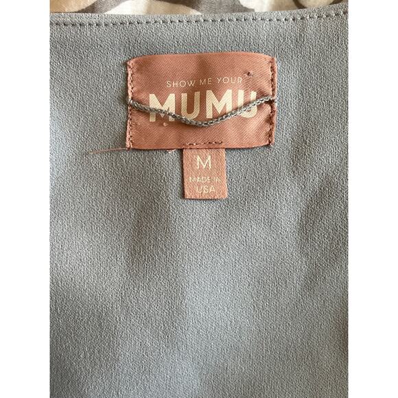 SHOW ME YOUR MUMU Paris Gown Steel Blue Stretch Sz M - Picture 7 of 7